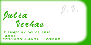 julia verhas business card